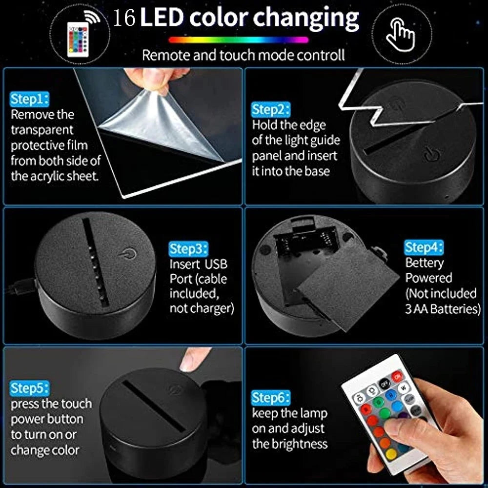 Anime Naruto 3D Night Light